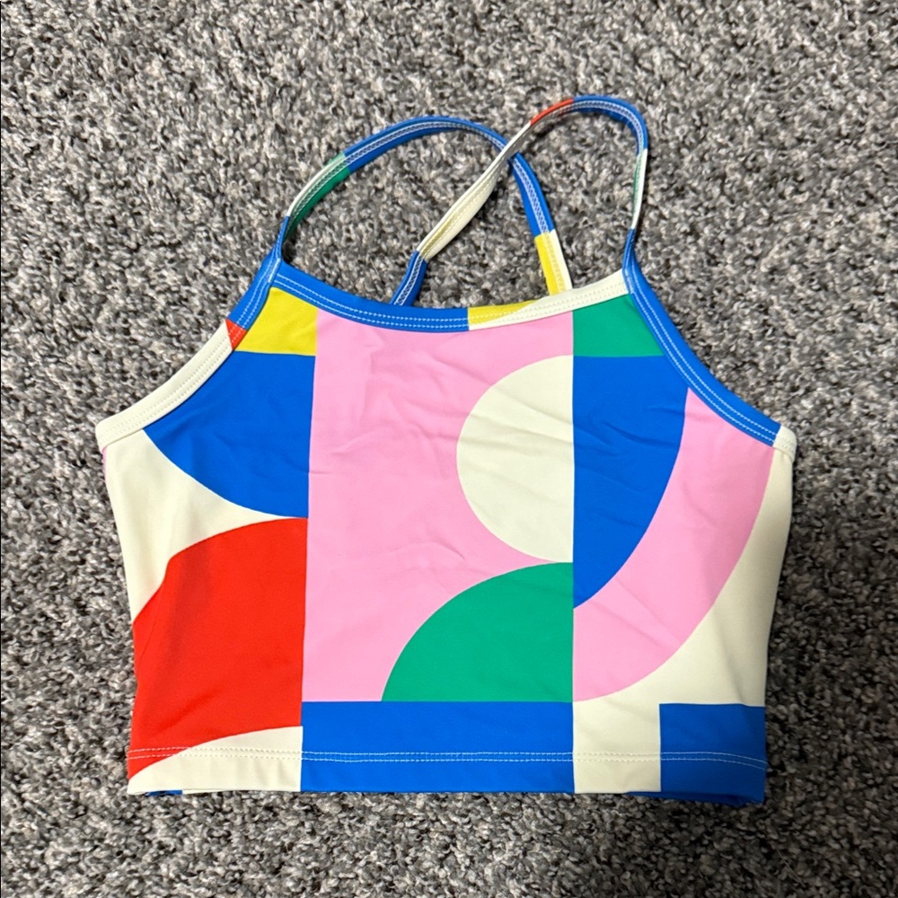 Hanna Andersson Multicolor Geometric Tankini Swim Top